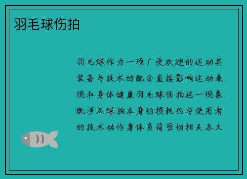 羽毛球伤拍